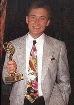 R.J. Heim - winning the 1st of two Emmy Awards f